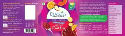 Diabliss Diabetic Friendly Mixed Fruit Jam - Grab2buy