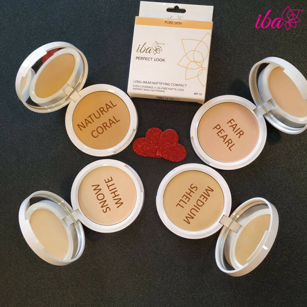 Iba Perfect Look Long-Wear Mattifying Compact SPF 15 - 01 Fair Pearl - Distacart