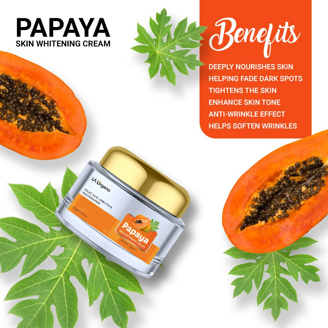 LA Organo Glutathione Papaya Soap and Papaya Cream Combo - Grab2buy