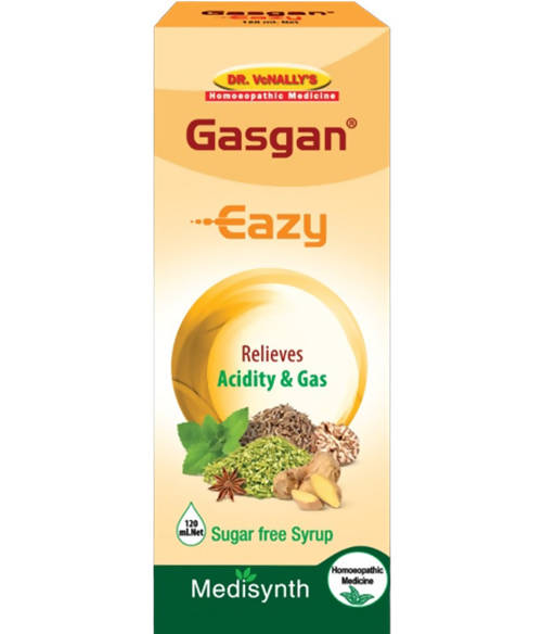Medisynth Gasgan Eazy Sugar Free Syrup – Homeopathic Acidity, Gas & Digestive Wellness Tonic