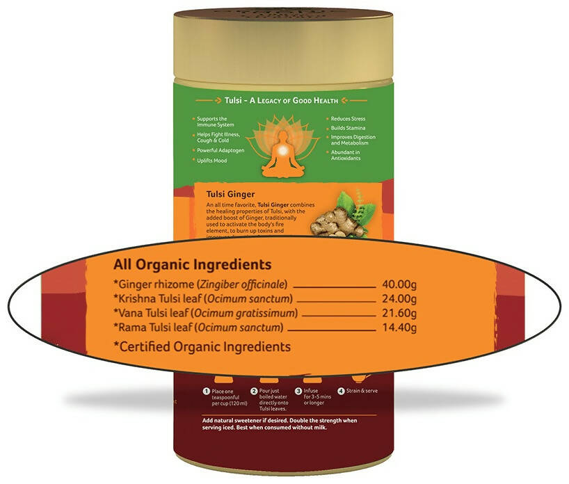 Organic India Tulsi Ginger Green Tea - Grab2buy