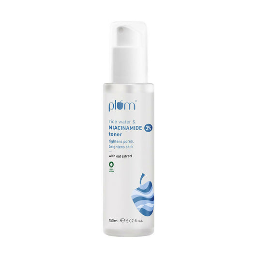Plum 3% Niacinamide & Rice Water Face Toner - Reduces Pores & Blemishes For Bright Skin | Grab2Buy