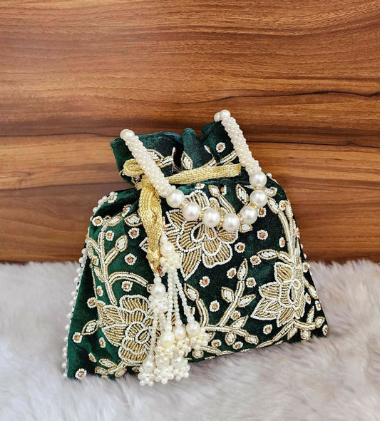 Joban Fashion Potli Bags - Green