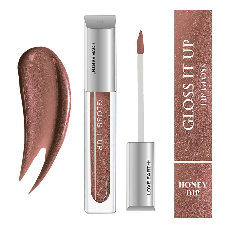 Love Earth Lip Gloss - Honey Dip (Brown Glitter) - Grab2buy