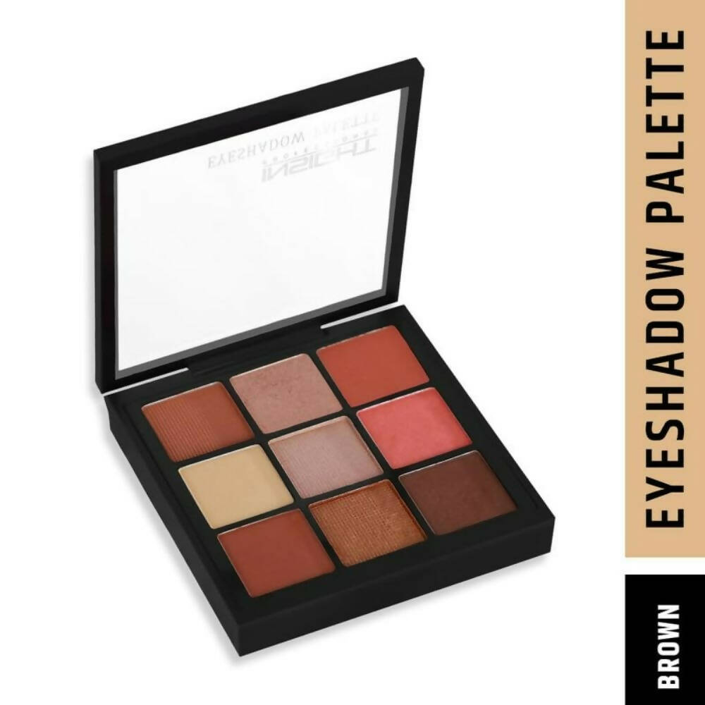 Insight Cosmetics 9 Color Eyeshadow Pallate - Brown - Grab2buy