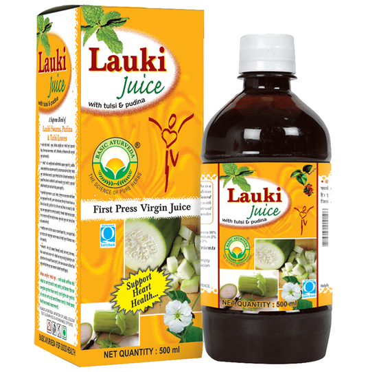 Basic Ayurveda Lauki Juice with Tulsi & Pudina | Supports Weight Management & Heart Health