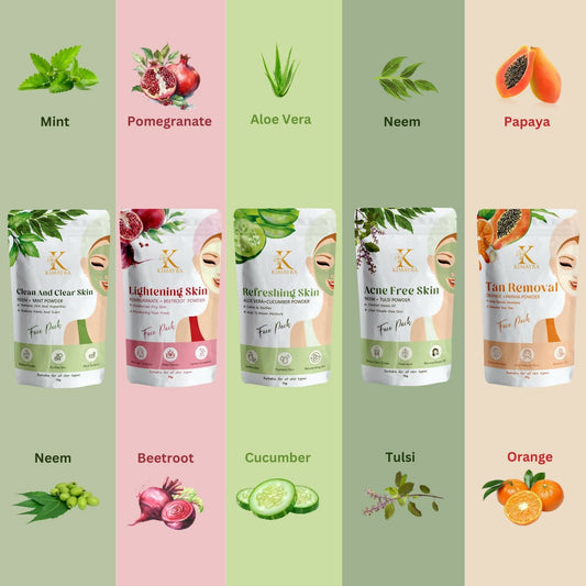 Kimayra Tanning Face Pack Combo Powder for Natural Brightening Skin