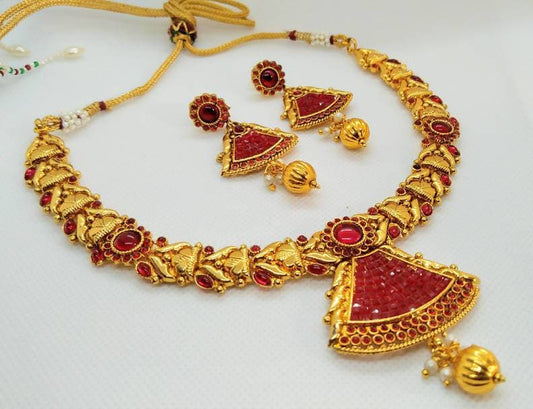 Pink Antique Necklace Set
