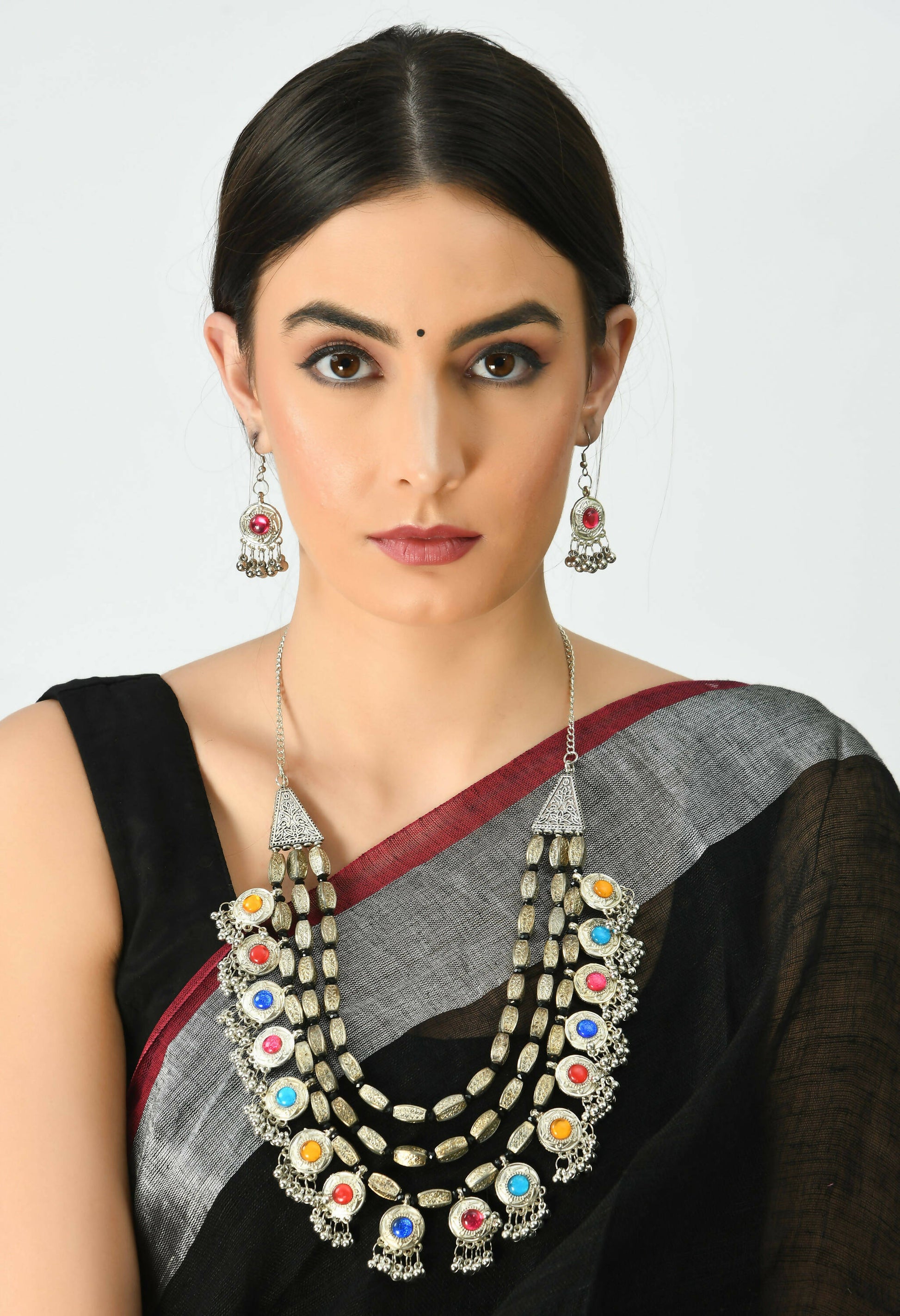 Mominos Fashion Johar Kamal Handicraft Finish Kundan Work Long Necklace For Women (Multi) - Grab2buy