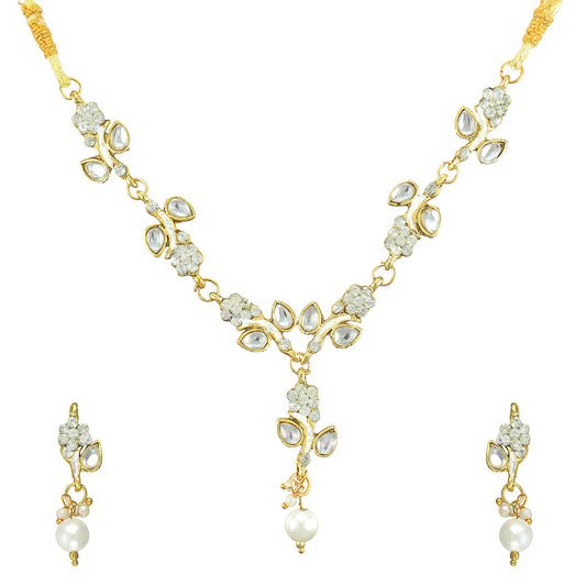 Gold-Plated Alloy Simple And Stylish Necklace Set - The Pari - Grab2buy