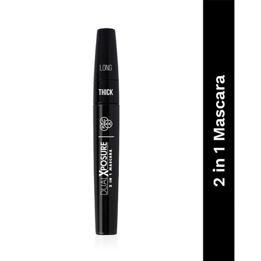 PAC Studio Dual Xposure Mascara - 2-in-1 Volumizing & Lengthening Mascara, Longlasting Clump Free