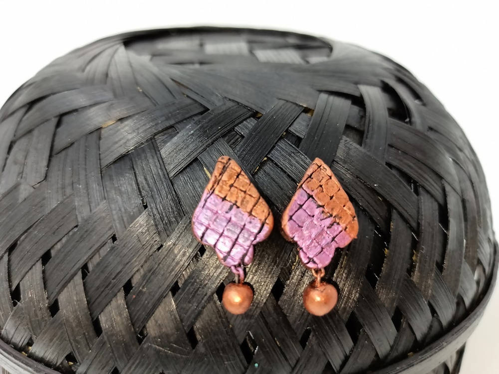 Terracotta Studs With Drops