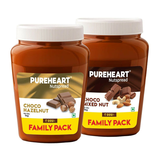 Pureheart Nut Spread Combo of Choco Hazelnut and Choco Mixed Nut