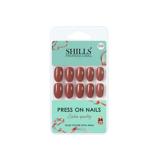 Shills Professional Reusable Press On Nails Oval - SPN533