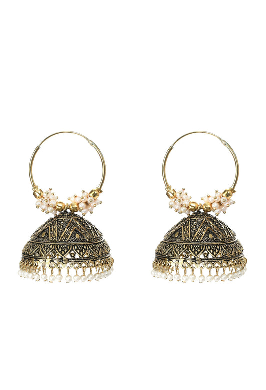 Mominos Fashion Johar Kamal Latest Designer Golden Color Jhumkas