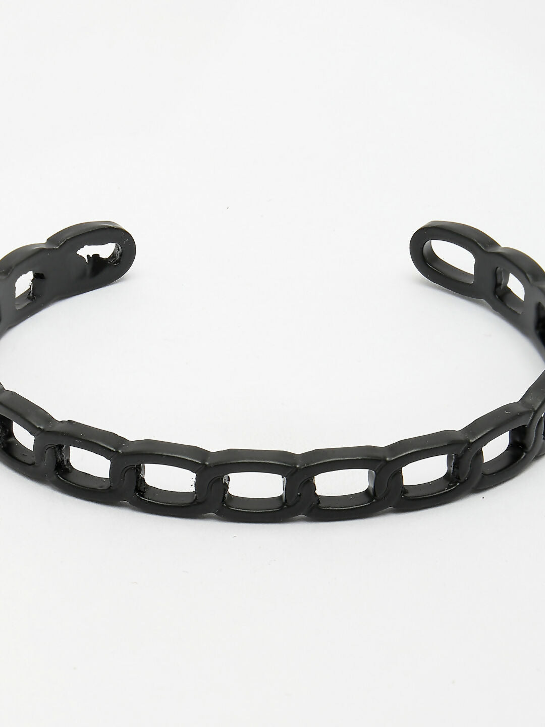 NVR Men's Set of 2 Silver & Black Rhodium-Plated Metal Cuff Bracelet - Grab2buy