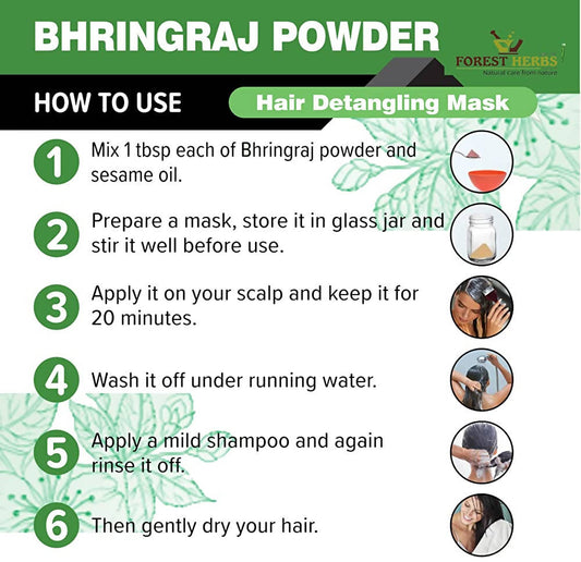 Forest Herbs Bhringraj Hair Care Powder Grab2Buy Forest Herbs Grab2Buy