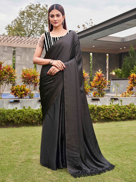 Tikhi Imli Striped Satin Ready to Wear Grab2Buy