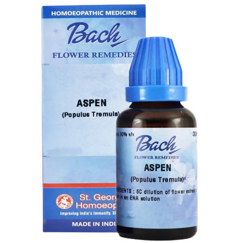 St. George’s Bach Flower Remedies Aspen – Homeopathic Unknown Fear & Apprehension Flower Remedy