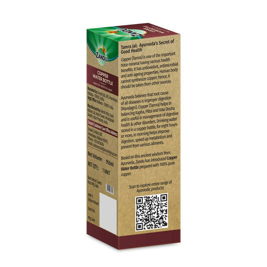 Zandu Copper Water Bottle Grab2Buy Zandu Grab2Buy