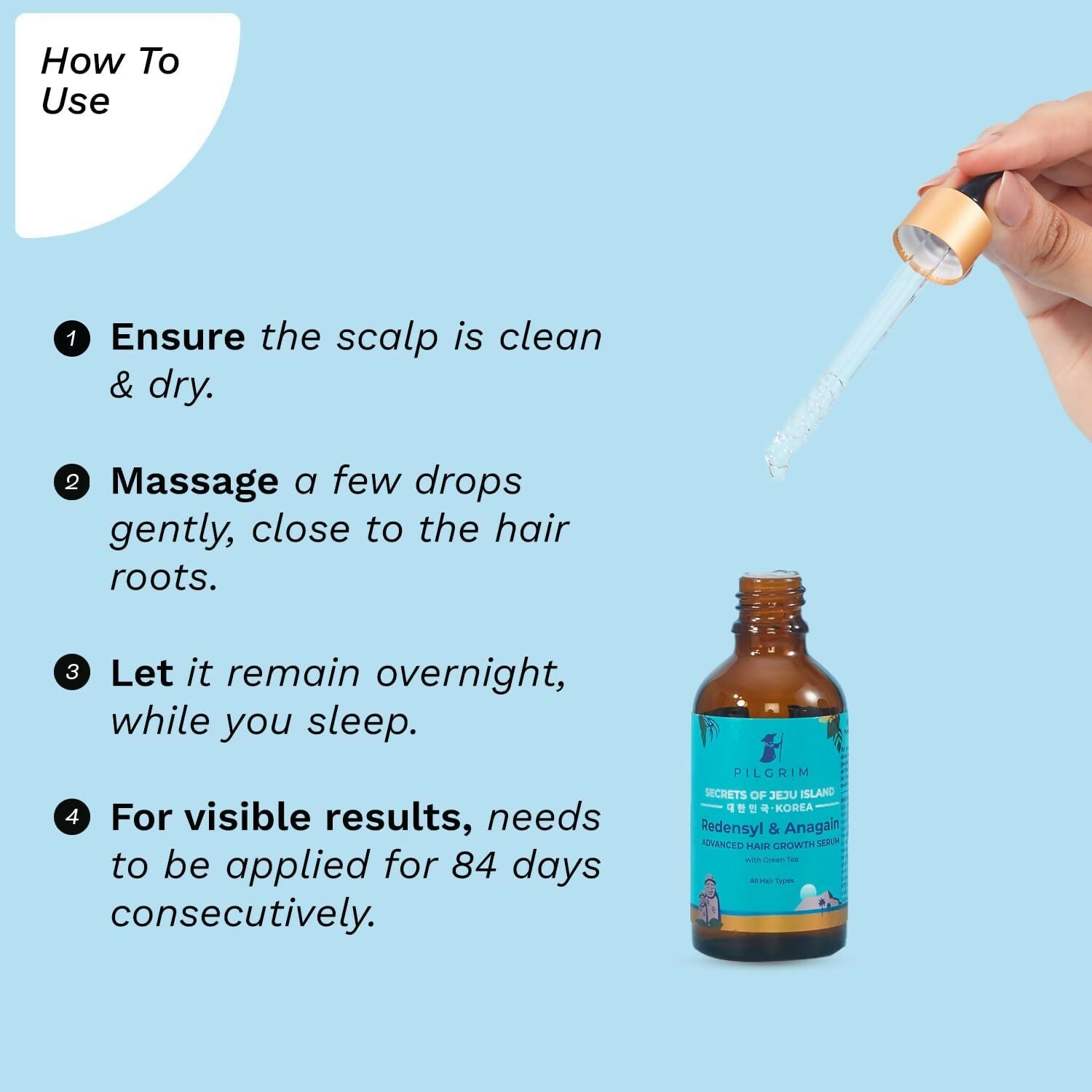 Pilgrim Redensyl 3% + Anagain 4% Advanced Hair Growth Serum with Green Tea - Distacart