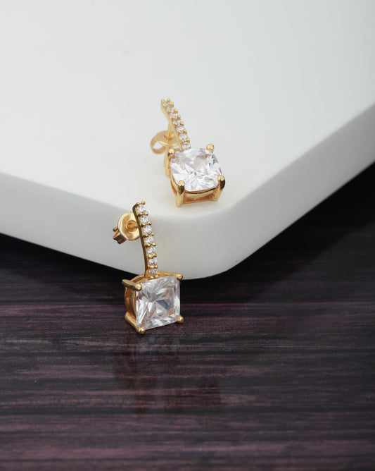 Gold-Polished Dangling Star Drop Earring - Wahe Jewels | Grab2Buy