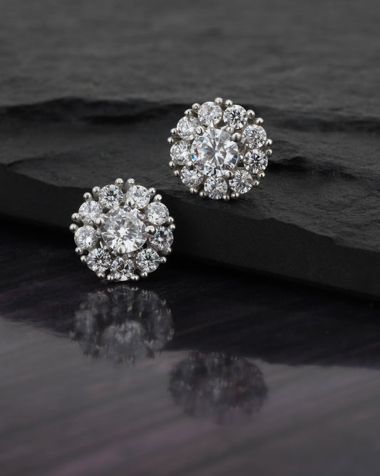 Black Toned Contemporary Stud Earring For Men - Wahe Jewels | Grab2Buy