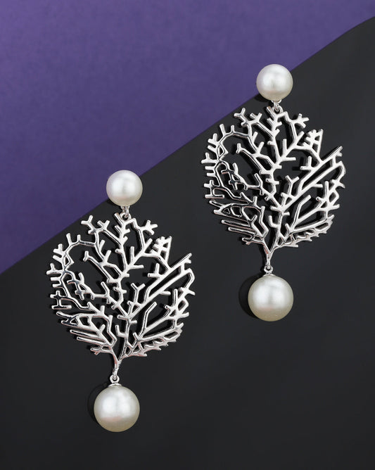Gold & Silver Polished Fancy Drop Earring For Women - Wahe Jewels | Grab2Buy