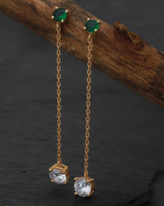 Gold-Polished With Pearl Stylish Drop Earring For Women - Wahe Jewels Noz2Toz