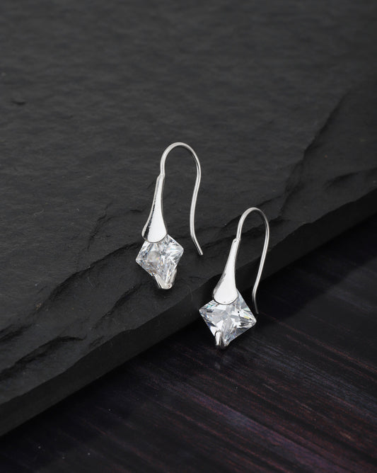Oxidised Silver Plated Crescent Half Hoop Earring For Women - Wahe Jewels | Grab2Buy