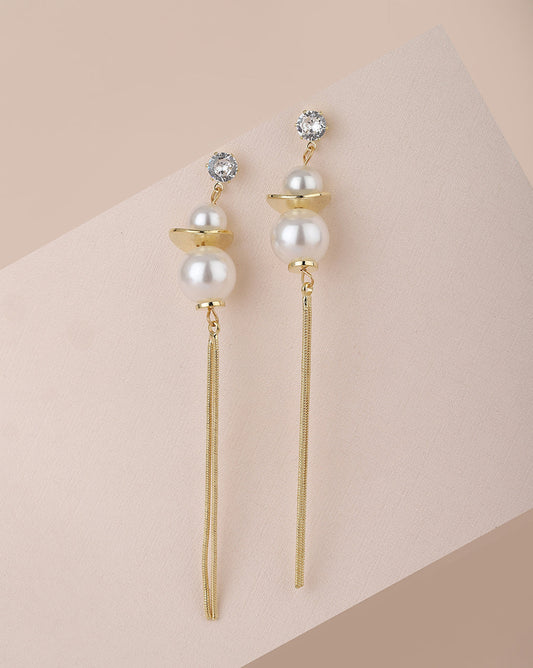 Gold-Polished Butterfly Tasselled Drop Earring For Women - Wahe Jewels | Grab2Buy