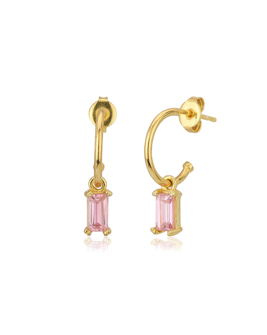 Gold-Polished Contemporary Stud Earring - Wahe Jewels