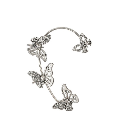 Gold-Polished Contemporary Half Hoop Earring For Women - Wahe Jewels