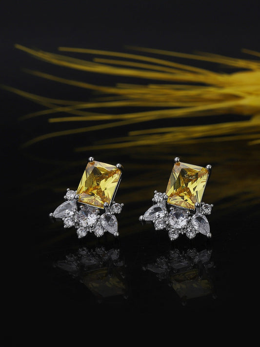 Gold-Polished Floral Stud Earring For Women - Wahe Jewels | Grab2Buy