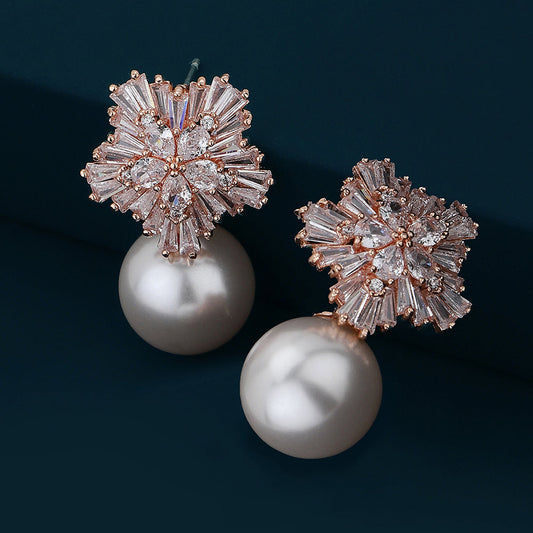 Gold-Polished Drop Earrings With Dangling Cz - Wahe Jewels | Grab2Buy
