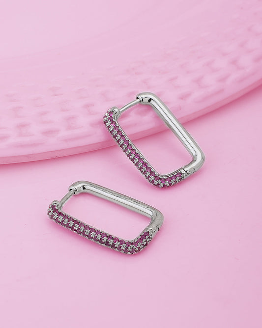 Gold-Polished With Crystal Floral Drop Earring For Women - Wahe Jewels Noz2Toz