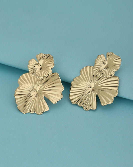 Gold-Polished Double Bar Hoop Earring - Wahe Jewels Noz2Toz