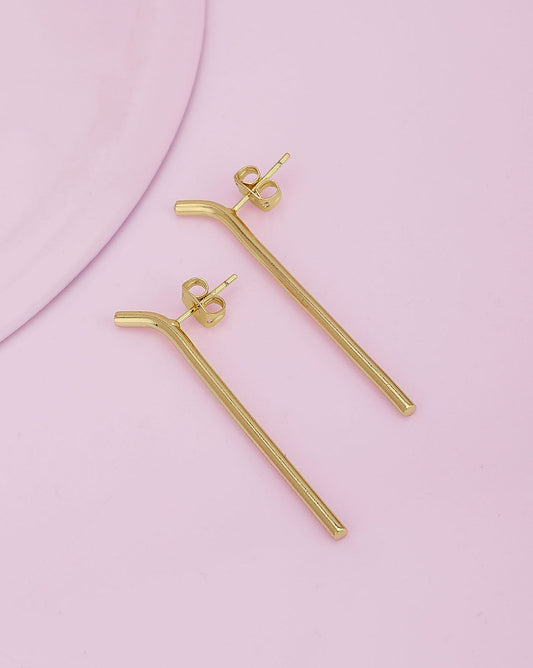 Set Of 2 Gold-Polished Contemporary Hoop Earring - Wahe Jewels | Grab2Buy
