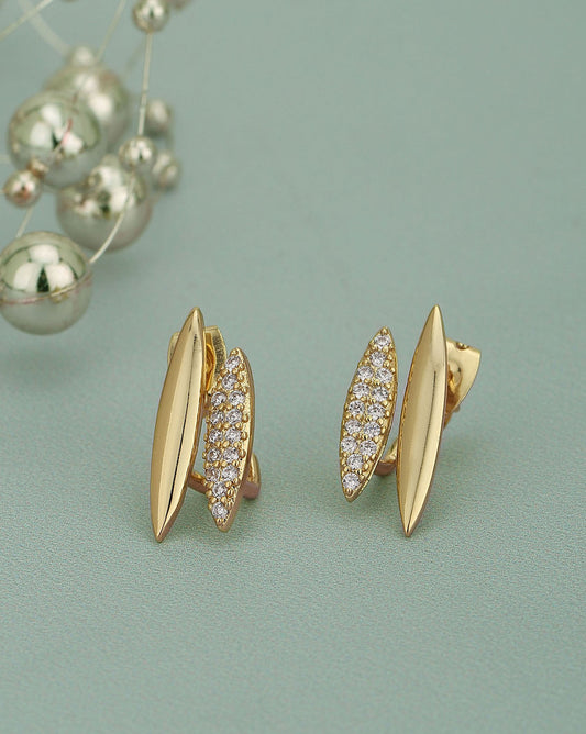 Fancy Cz Tassel Drop Earring With Rhodium Plated For Women - Wahe Jewels Noz2Toz