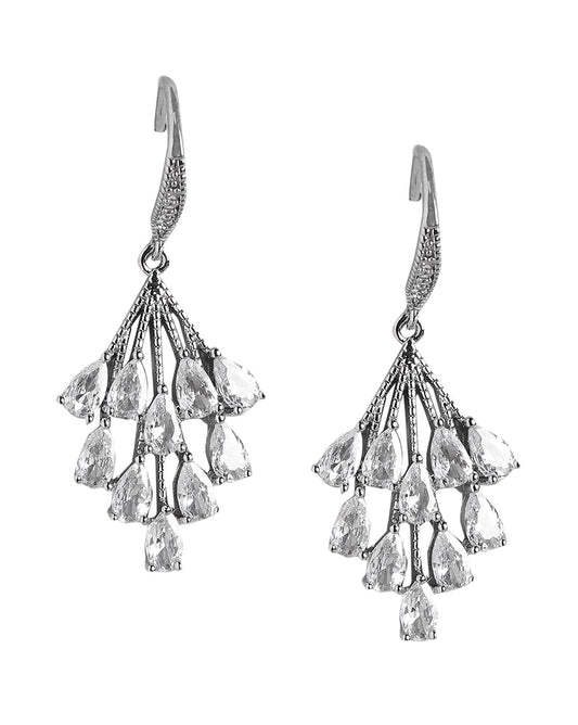 Gold-Polished Cz Half Hoop Earring For Women - Wahe Jewels | Grab2Buy