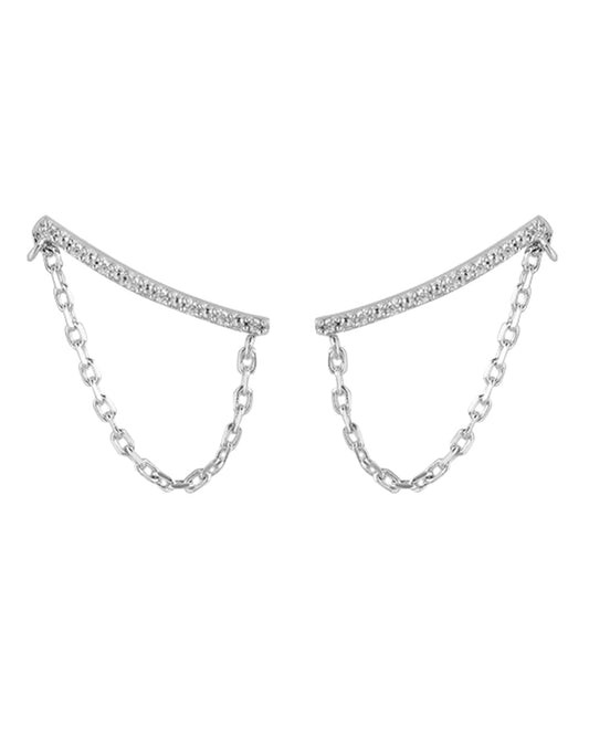 Gold-Polished With Cz Heart Petite Stud Earring For Women - Wahe Jewels Noz2Toz