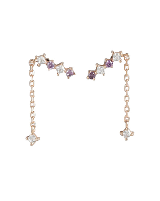 Women'S Brass Silver - Toned & Off - White Rhodium - Plated Stone - Studded Spherical Studs - Wahe Jewels Noz2Toz