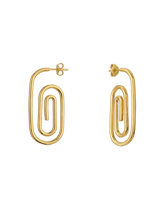 Rose Gold & White Contemporary Drop Earrings - Wahe Jewels | Grab2Buy