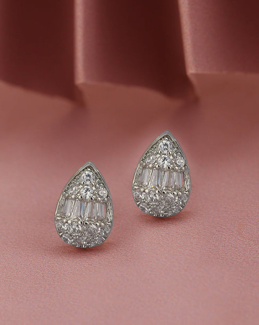 Gold-Polished Blue Stone Oval Drop Earring For Women - Wahe Jewels | Grab2Buy