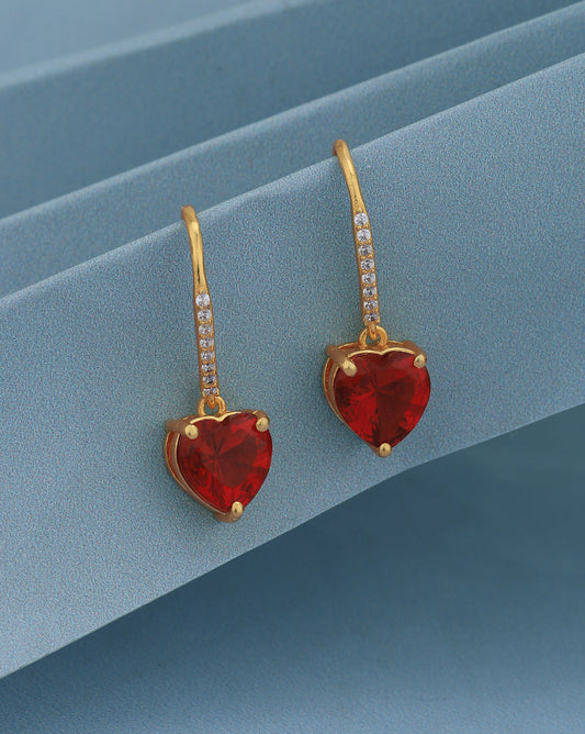 Women'S Brass Silver - Toned Rhodium Plated Cz Studded Handcrafted Geometric Drop Earrings - Wahe Jewels | Grab2Buy