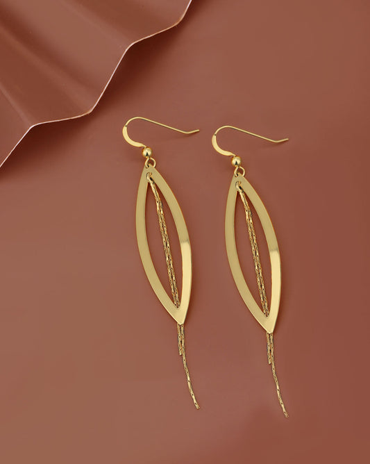 Gold-Polished Contemporary Hoop Earring For Women - Wahe Jewels | Grab2Buy
