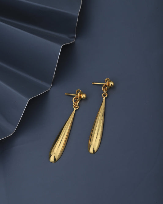 Rose Gold-Polished Half Hoop Earrings With Pearl - Wahe Jewels | Grab2Buy