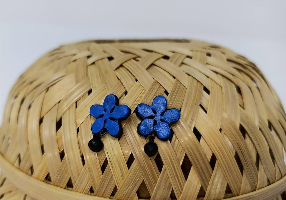 Terracotta Star Studs With Drops
