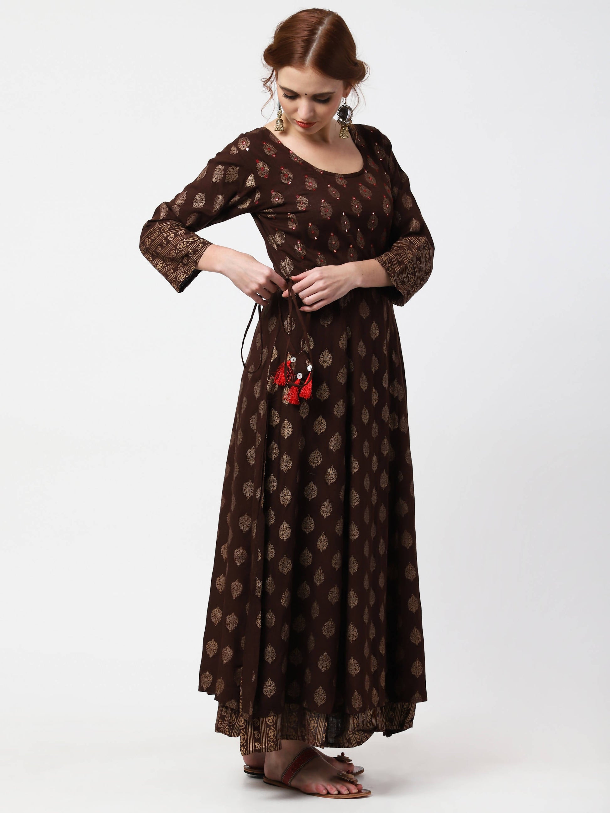 Cheera Double Layer Anarkali Dress - Distacart