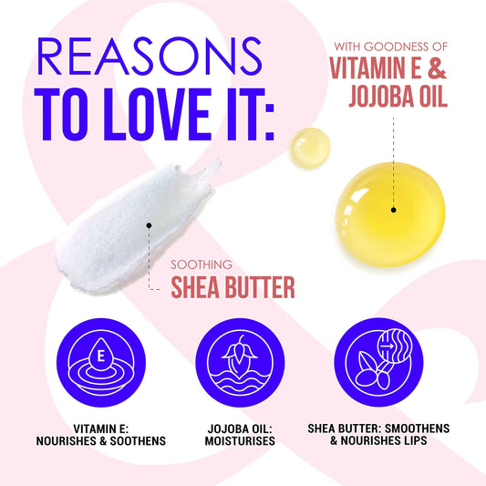 Blue Heaven Jelly & Butter Lip Balm - Dusty Rose, infused with Shea Butter & Vitamin E, Fades Pigmentation